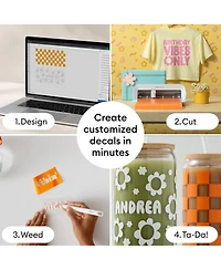 Cricut Joy Xtra Die-Cutting Machine with Smart Vinyl Sampler Packs, Transfer Tape and Tool Set Bundle