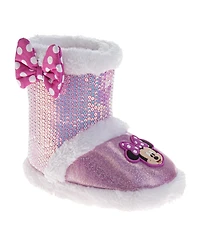 Disney Toddler Gril's Booties Warm, Fluffy, and Fun House Slippers