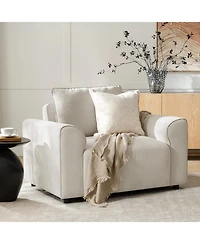 Hulala Home Bernice Modern Oversized Armchair with Removable Back Cushion