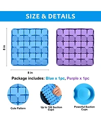 Aronkl 2 Pack Silicone Dog Mats Slow Feeder Lick Sniff Suction Cups Mental Health Training