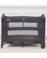 homfan 110L x 78W x 77H cm Baby Playard with Pad, Infant Playpen with Mesh Sides, Foldable Travel Activity Center for Indoor Outdoor Use
