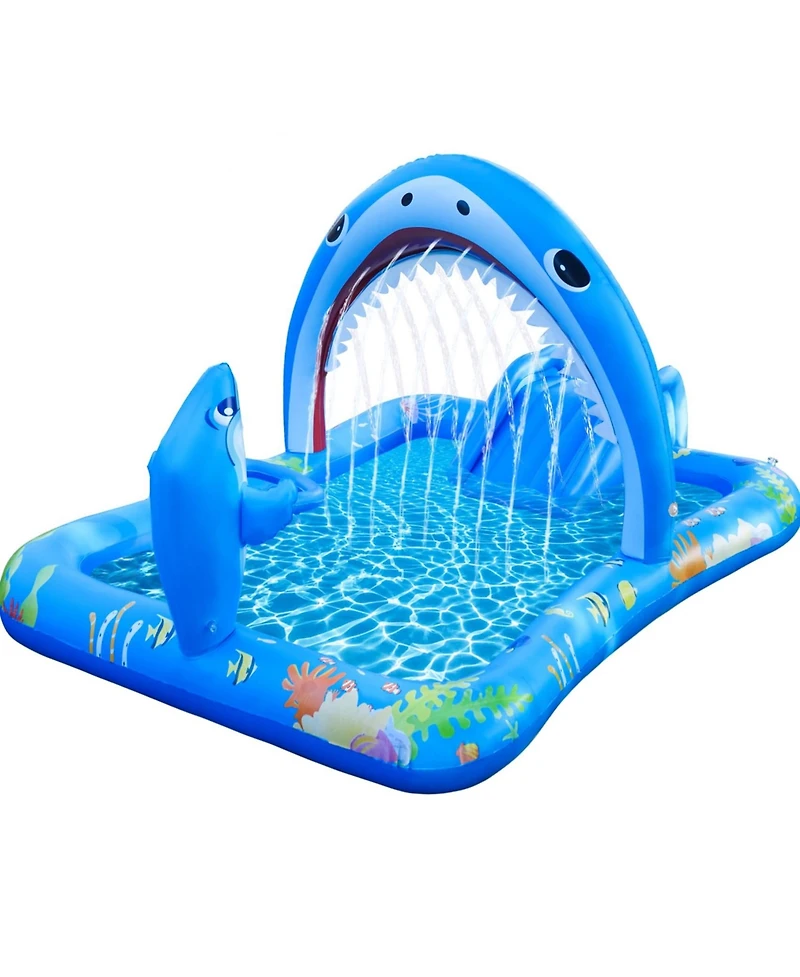 Aofar Inflatable Pool Water Slide Sprayers Ball Hoop Yard
