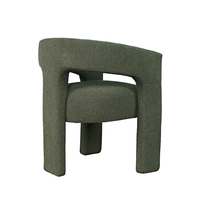 Jofran Sven Modern Contemporary Upholstered Three-Leg Curved Back Dining Chair