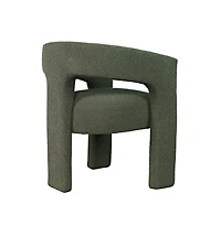Jofran Sven Modern Contemporary Upholstered Three-Leg Curved Back Dining Chair