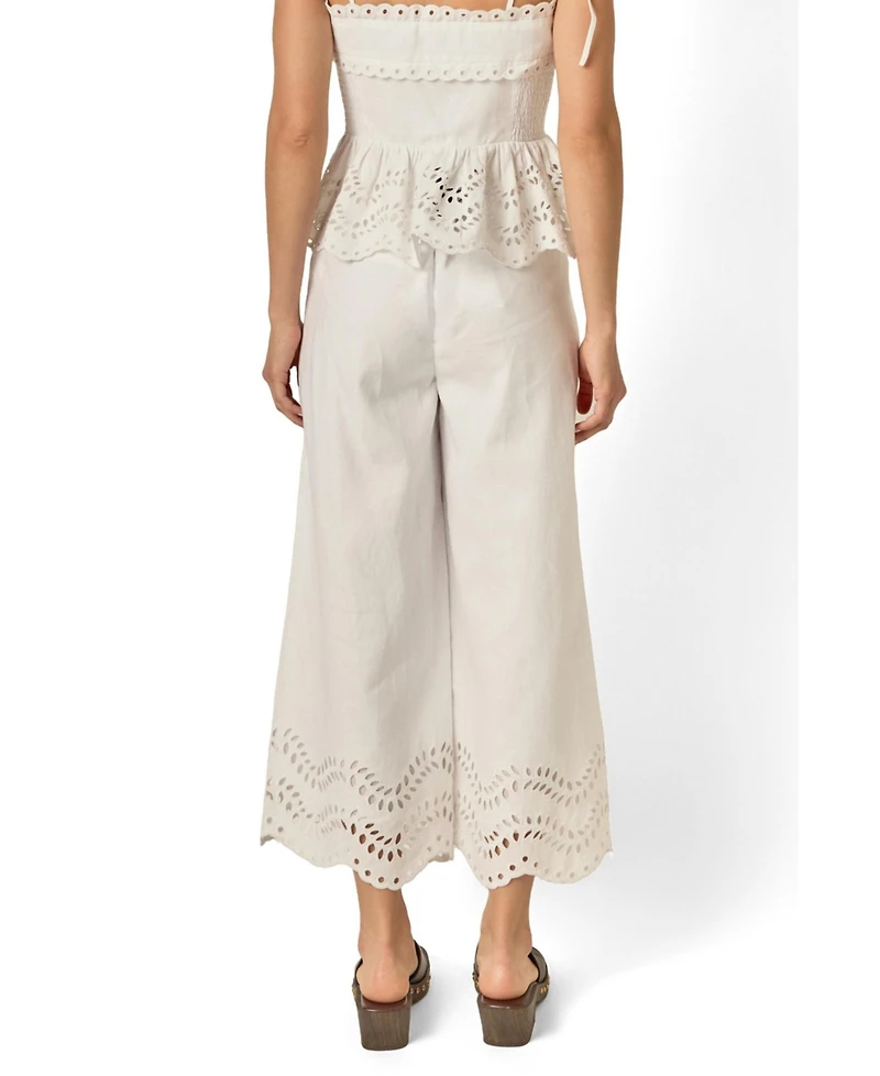 English Factory Women's Eyelet Pants