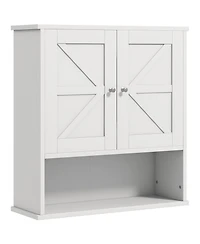 Busdays Barn Door Farmhouse Medicine Cabinet Wall Mounted with Adjustable Shelf for Bathroom Laundry Room