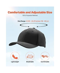 Aoligeijs Baseball Cap, Plain Baseball Hat with Breathable Fabric, Adjust Size, Lightweight Summer Thin Sports Caps Ideal for Running, Workouts, or