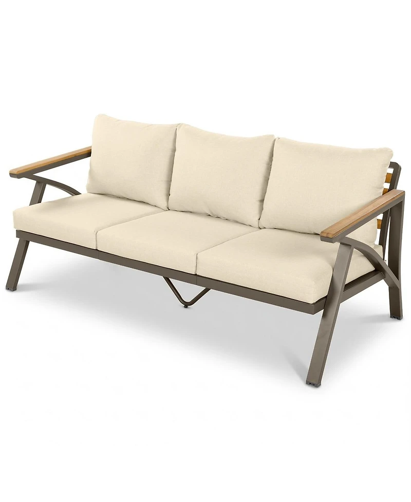 Asagikoiai 6-Piece Outdoor Patio Furniture Set, 7-Seat Steel Frame Conversation Sofa Set