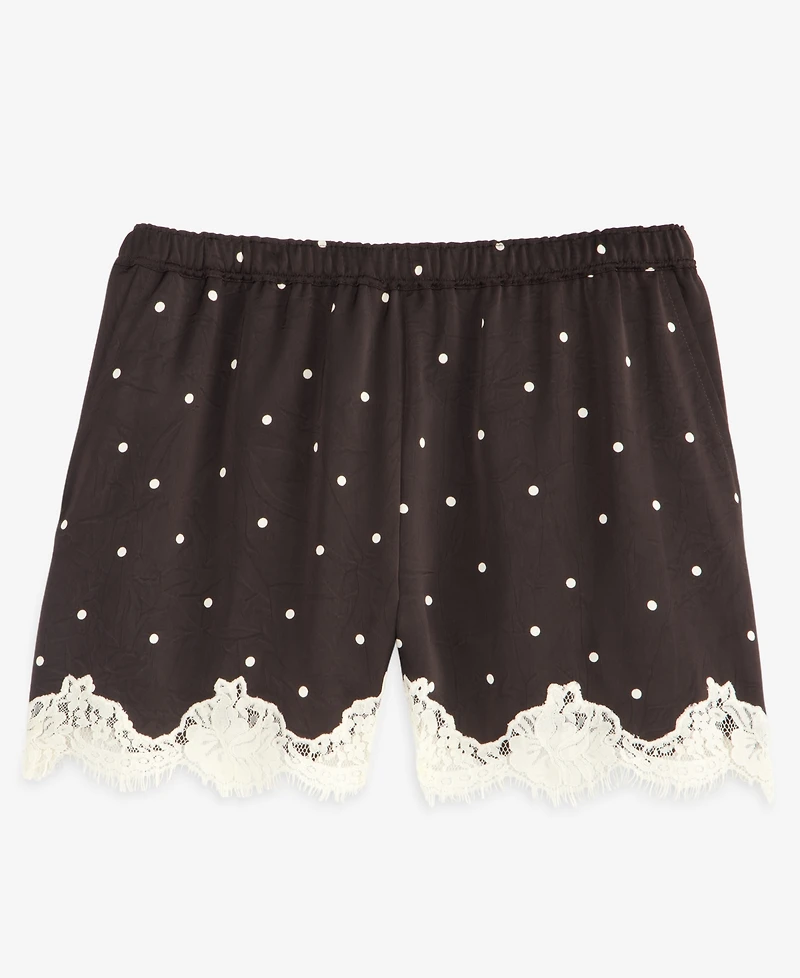 On 34th Women's Pull-On Lace-Trim Shorts, Macy's Exclusive