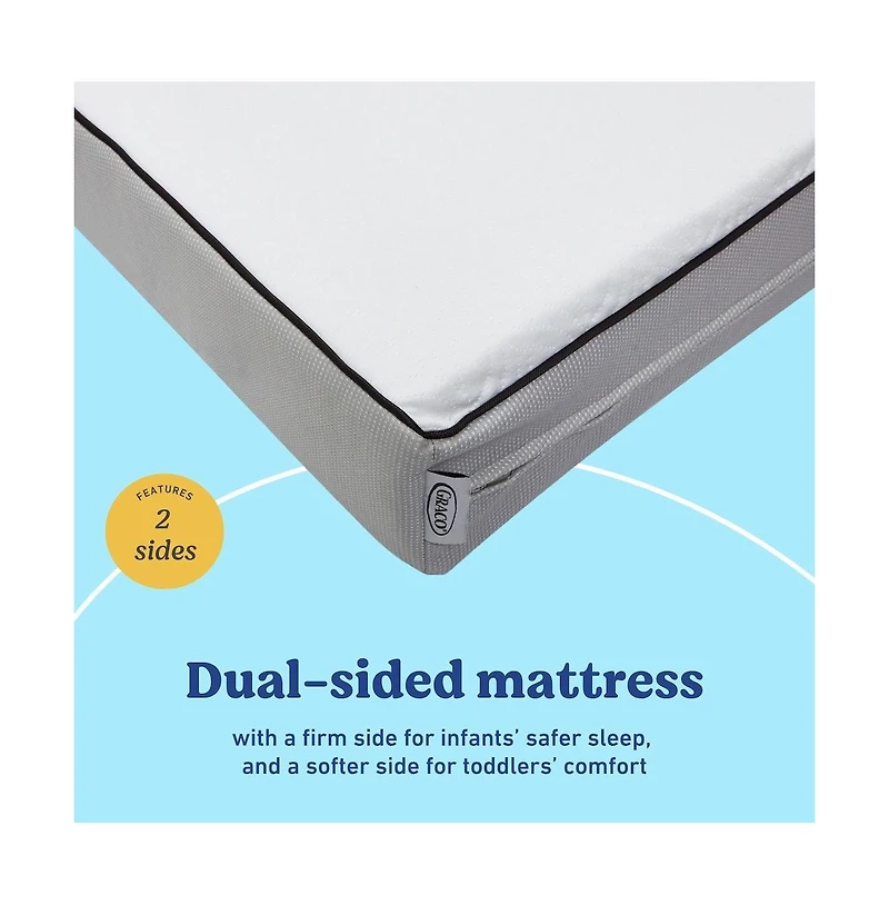 Graco Essentials 6-Inch Dual-Sided Baby Crib and Toddler Bed Mattress
