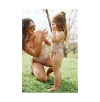 Gottex Kids Child Girls Soft Bloom Criss Cross Back Adjustable One Piece