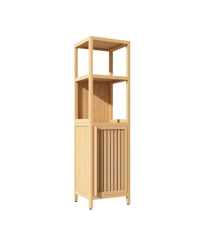 Boyel Living Large Capacity Multifunctional Bamboo Storage Cabinet