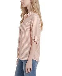 Ny Collection Petite 3/4 Sleeve Roll Tab Blouse