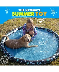 Aofar 89'' Splash Pad Sprinkler Dogs Kids Outdoor Pool Yard
