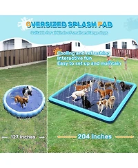 Aofar Dog Splash Pad Sprinkler Pool Outdoor Non-slip 204"x 204