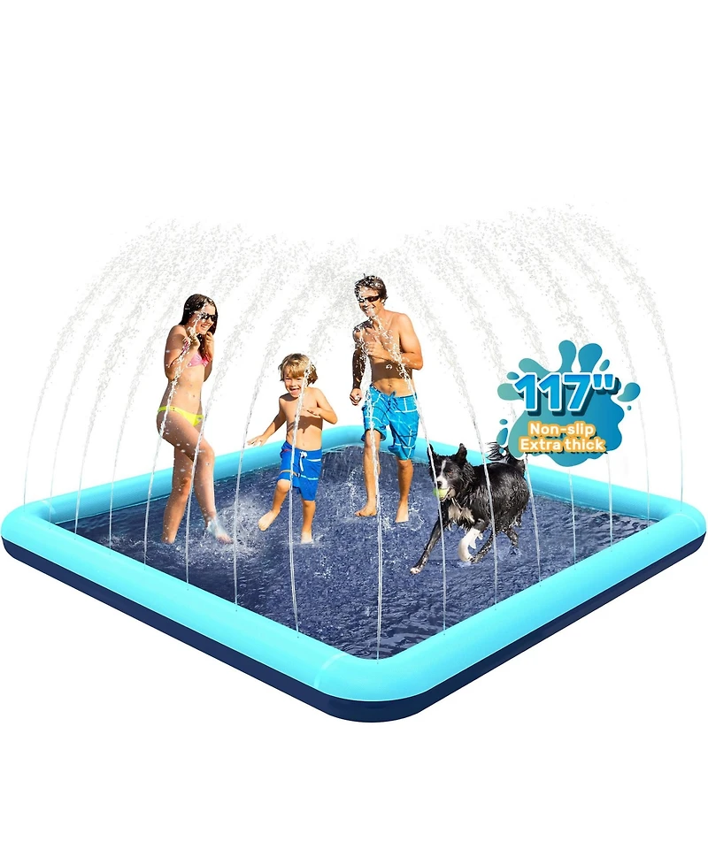 Aofar 117'' Dog Splash Pad Sprinkler Pool Outdoor