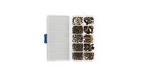 John Bead 10-Slot Antique Brass Jewelry Findings Kit Assortment, 503pcs