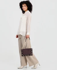 I.n.c International Concepts Ajae Faux-Suede Stud Shoulder Bag, Macy's Exclusive
