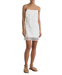 Reiss Women's Cotton Lace-Detail Mini Dress