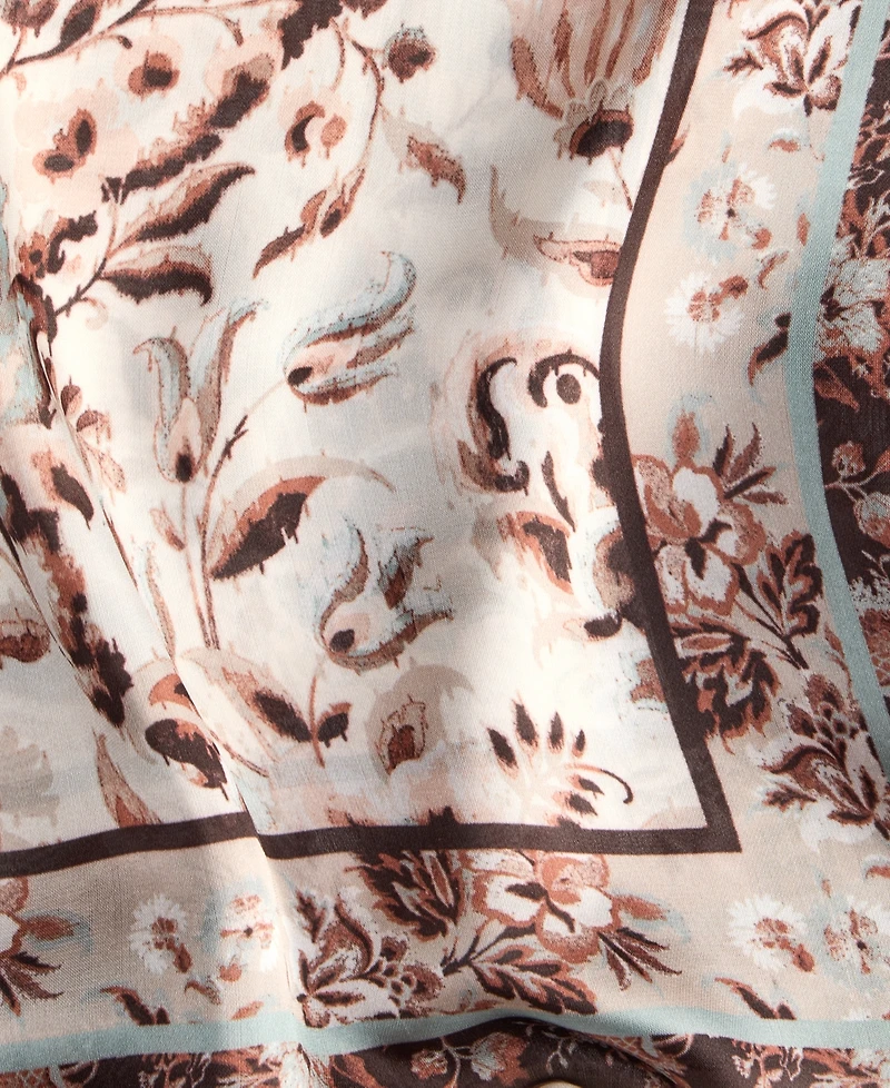I.n.c. International Concepts Contrast Floral Square Scarf, Macy's Exclusive