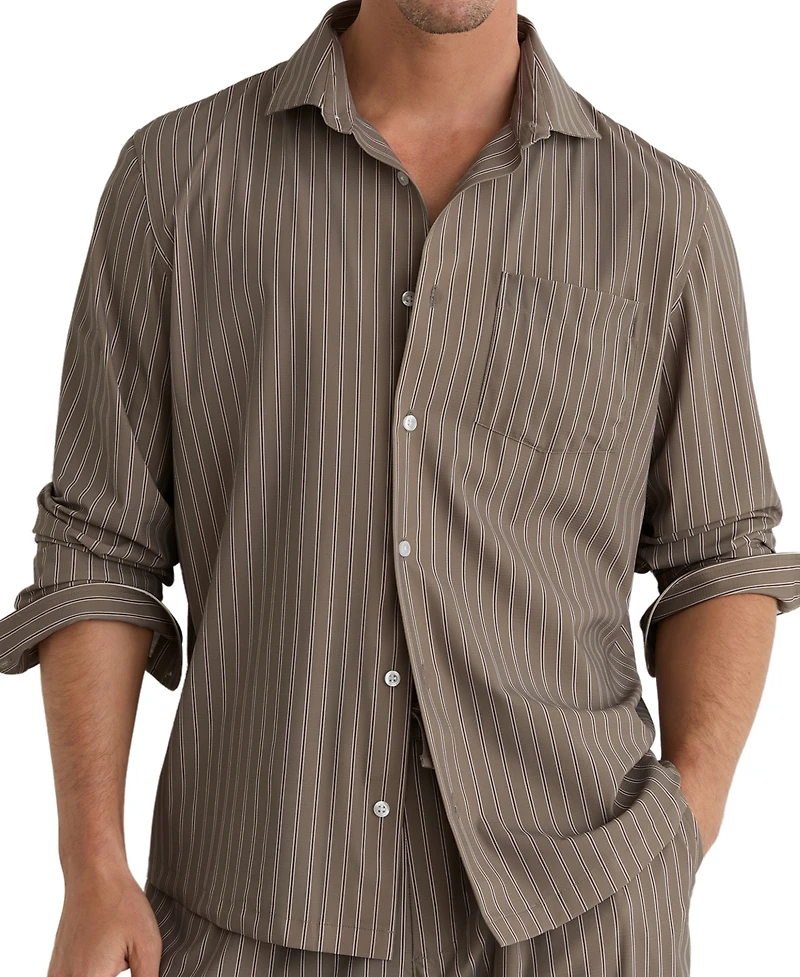 Reiss Men's Peake Printed Stripe Shirt