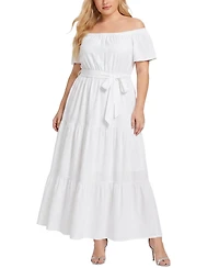 Ny Collection Plus Off The Shoulder Maxi Dress