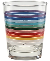 Fiesta 2026 All Colors Stripes Double Old Fashioned Glasses, Set of 6
