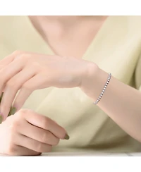 Rachel Glauber Cubic Zirconia 4MM Magnetic Lock Tennis Bracelet