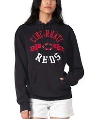 G-iii 4Her by Carl Banks Women's Black Cincinnati Reds City Graphic Pullover Hoodie