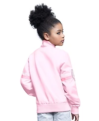 Starter Big Boys and Girls Starter Light Pink Boston Celtics Arena Full-Snap Varsity Jacket