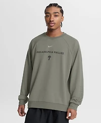 Nike Men's Olive Philadelphia Phillies Statement Primary Raglan Dri-fit Sweatshirt
