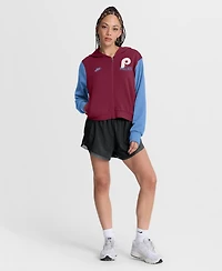 Nike Women's Burgundy/Light Blue Philadelphia Phillies Cooperstown Collection Cropped Full-Zip Hoodie