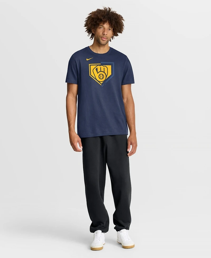 Nike Men's Navy Milwaukee Brewers Icon T-Shirt