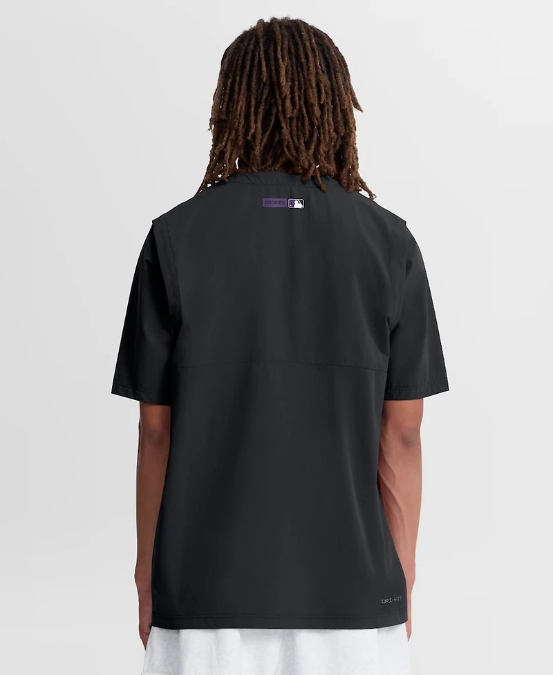 Nike Men's Black Colorado Rockies Authentic Collection Dri-fit Quarter-Zip T-Shirt