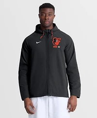 Nike Men's Black Baltimore Orioles Authentic Collection Raglan Therma-fit Full-Zip Hooded Jacket
