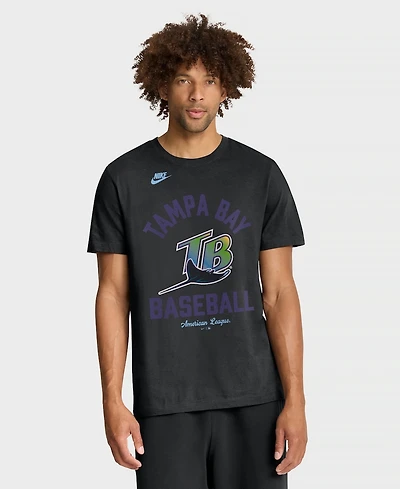 Nike Men's Black Tampa Bay Rays Cooperstown Collection T-Shirt