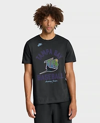 Nike Men's Black Tampa Bay Rays Cooperstown Collection T-Shirt