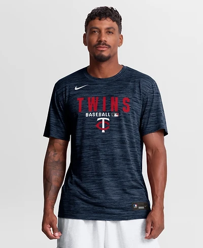 Nike Men's Navy Minnesota Twins Authentic Collection Velocity Dri-fit T-Shirt