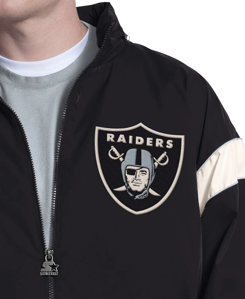 Starter Men's Black Las Vegas Raiders The Gust Full-Zip Hoodie