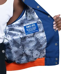 Starter Women's Blue/White Denver Broncos Raglan Blitz Full-Snap Varsity Jacket