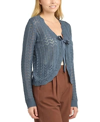 Bcx Women's Tie-Front Bolero Sweater
