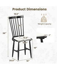 Costway Dining Chairs with Removable Seat Cushions for Room, Kitchen