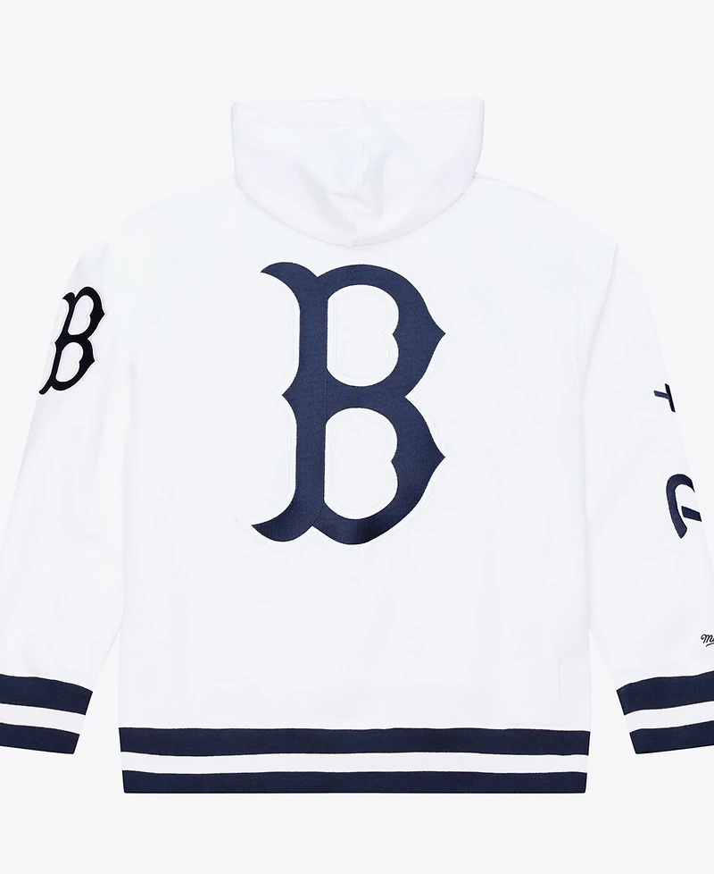 Mitchell & Ness Men's White Boston Red Sox Cooperstown Collection Fleece Hoodie