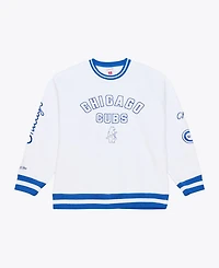 Mitchell & Ness Men's White Chicago Cubs Arctic Fleece Sweatshirt