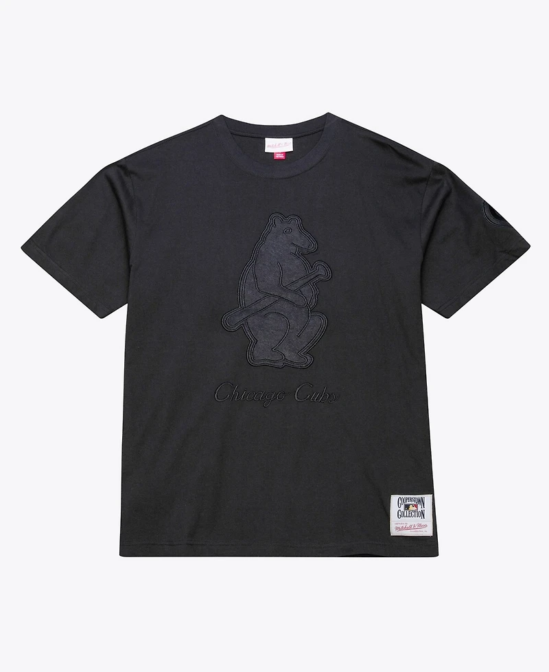 Mitchell & Ness Men's Black Chicago Cubs Cooperstown Collection Phantom T-Shirt