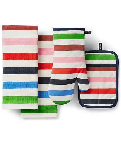 kate spade new york Adventure Stripe 4-Pack Kitchen Towels
