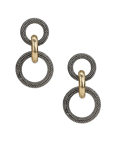 Patricia Nash Caviar Collection Double Ring Earrings