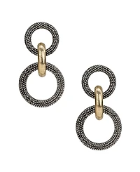 Patricia Nash Caviar Collection Double Ring Earrings
