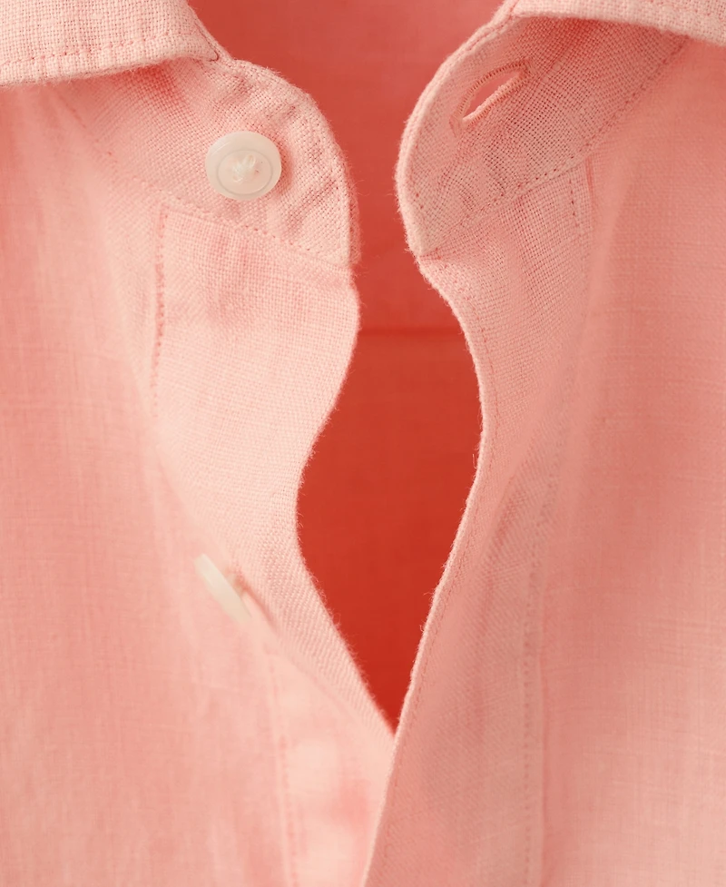 Mango Men's Linen Relaxed Fit Shirt