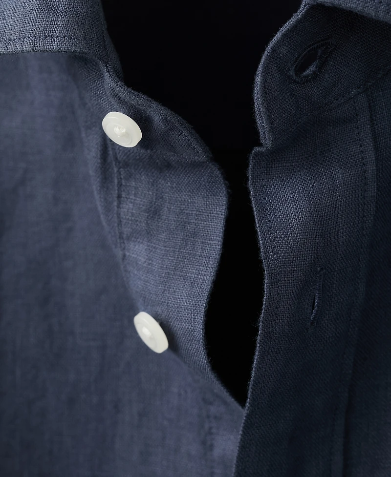 Mango Men's Linen Relaxed Fit Shirt